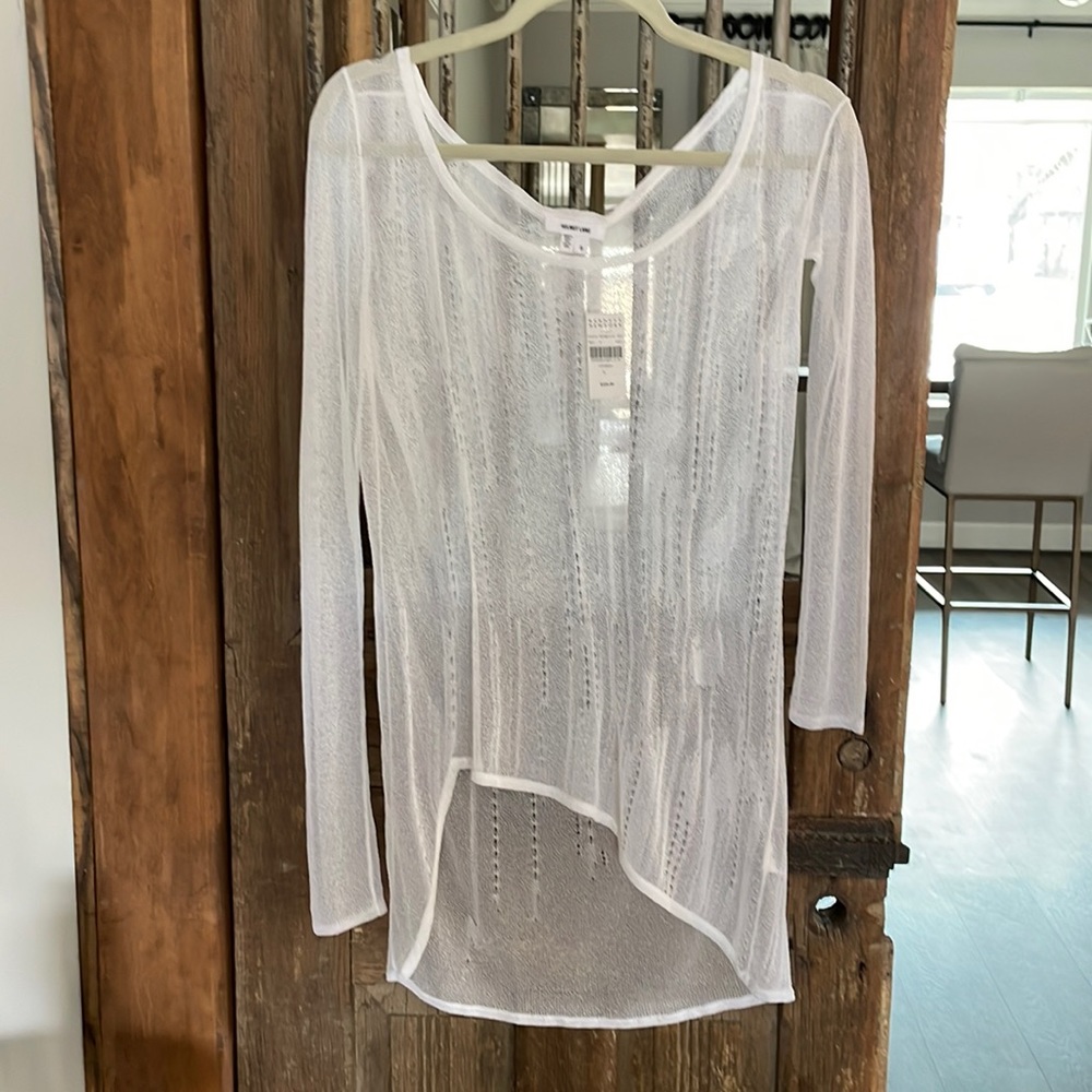 Helmut Lang White Asymmetrical Top SZ S